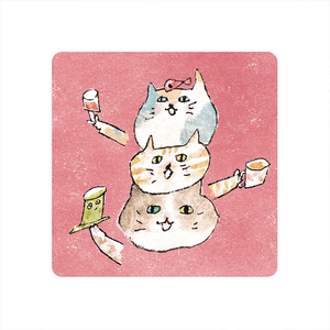 【怪獸】軟式珪藻土吸水杯墊 A Cup of Life---Ducky Shen (10x10cm) -Tea time meoow