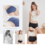 【Clany可蘭霓】 台灣製涼感竹炭遠紅外線印花抑菌消臭M-XL防漏生理褲 星夜黑 2235-63, , large