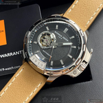 [星晴錶業]GiorgioFedon1919手錶,46mm,GF00121黑色雙面機械鏤空錶面銀錶殼咖啡色真皮皮革錶帶款, , large