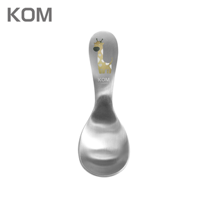 【KOM】小動物大胃王304不鏽鋼兒童圓匙3入(湯匙/多款任選)