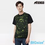 KINGO-大尺碼-男款 圓領 排汗衫-黃-413601, , large