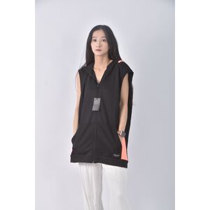 (XL) armani exchange棉質連帽背心黑色外套二手衣