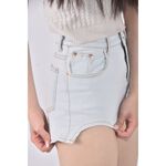 (S) jeans高腰丹寧牛仔質感藍色短褲二手衣, , large