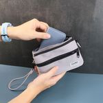 【MQ】雙層手拿包/零錢包-黑色 手機包 隨身包, , large