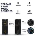 W-KING D320 40W 海神藍 360度環繞防水藍芽喇叭 帶燈光/TF/AUX音響 EQ重低音喇叭, , large
