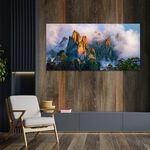 【御畫房】黃山雲海 國家一級畫師手繪油畫60×120cm(VF-144), , large