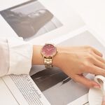Relax Time RT-111 生命之花 花窗格紋時尚女錶 手錶 紅x玫瑰金 RT-111-5, , large