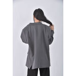 (XL) studio doe西裝墊肩灰色外套二手衣, , large