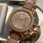 [星晴錶業]MK手錶,40mm,MK06907玫瑰金色錶面玫瑰金錶殼玫瑰金粉紅精鋼錶帶款, , large
