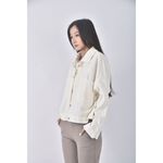 (2XL) 排扣白色外套二手衣, , large