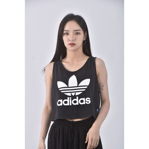 (S) adidas棉質純棉背心黑色上衣二手衣