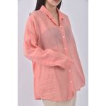 (2XL) opening韓牌落肩寬鬆粉色襯衫上衣二手衣, , large