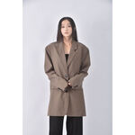 (XL) studio doe西裝長版綠色外套二手衣, , large