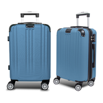 【Alldma鷗德馬】28吋ABS玩色拉鏈行李箱S2-灰藍(贈B2束帶), , large