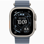 Apple Watch Ultra 3 LTE 49mm 原色鈦金屬錶殼錨藍色海洋錶帶 M/L (2025) _ 台灣公司貨 ＋ 專用 (錶貼 & 錶套), , large