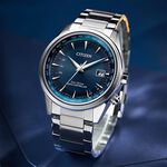 CITIZEN 星辰 光動能電波萬年曆手錶 CB0270-87L, , large