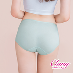 【Clany可蘭霓】台灣製絲蛋白美膚內褲 ｜莫代爾親膚透氣低敏・中腰女內褲 M&ndash;XL  冰河綠 2152-83, , large