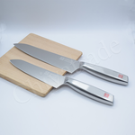 【日本極KEEMAKE】日本極 高碳鋼 輕巧極緻一體構造 不鏽鋼刀-2入組(三德刀+牛刀), , large