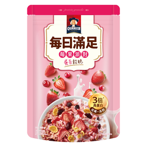 桂格每日滿足蛋白穀脆-莓果派對250g