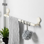 ffcat 浴室毛巾架 免打孔款 二色隨機 置物架毛巾架 浴室收納架 毛巾掛架 壁架置物架 浴室架 毛巾桿 浴室置物架, , large