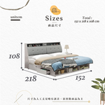 【Hampton 漢汀堡】科林5尺二抽床組, , large