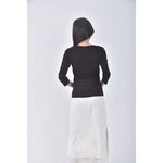 (S) giordano ladies質感跳色袖口黑色長袖上衣二手衣, , large