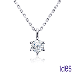 [ides愛蒂思] 情人禮輕珠寶系列30分F/VVS2八心八箭頂級3EX車工鑽石項鍊鎖骨鍊/輕巧六爪18K