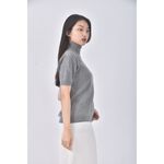 (M) uniqlo質感高領灰色短袖上衣二手衣, , large