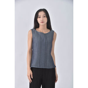 (S) 質感圓領藍色上衣二手衣,  (S) 質感圓領藍色上衣二手衣