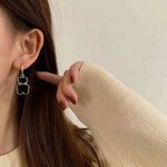 【Gulicc 】古莉可 耳環 可愛簍空小熊耳釘, , large