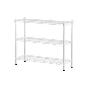 【Y HOUSE】90x30x75cm Lightweight Three-layer Iron Rack Iron Rack Shelf-Painted White