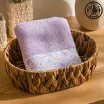 【SOLO Vintage】LCW Home 50x80cm Soft Purple Floral Printed Towel 100% Cotton Absorbent Made in Turkey, , large