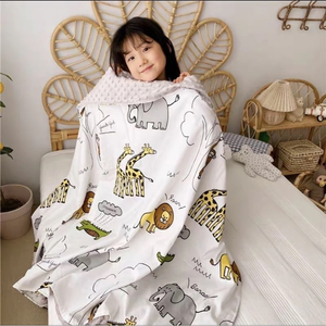 Doudou Blanket Baby Quilt Pure Cotton Four Seasons Universal Super Soft Baby Children Kindergarten Nap Blanket Comforting Small Blanket (Spring and Summer Limited-Bird Style)