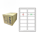 【鶴屋】A4電腦標籤 45x100mm 圓角 12格 1000張入 / 箱(L45100 LX), , large