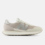 Kixpress-New Balance 女 休閒鞋 運動 復古 B楦 NB 237 緩震 舒適 灰奶杏 [WS237MSB], , large