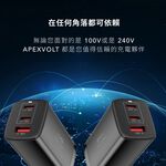 【GC】充滿快樂 65W 三孔GaN氮化鎵充電器 USB-C*2+USB-A*1 快充頭|TYPE-C|手機/筆電充電器, , large