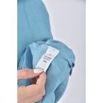 (L) 【金莎私服】initialV領藍色長袖上衣二手衣, , large