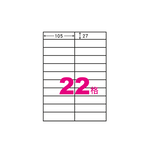 華麗牌 阿波羅 A4 電腦列印標籤 22格 1000張入 / 箱 WL-9622-1K, , large