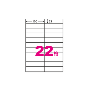 華麗牌 阿波羅 A4 電腦列印標籤 22格 1000張入 / 箱 WL-9622-1K