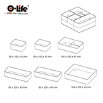 【O-Life】B-016 stacking storage box-white 5-piece set, , large