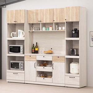 【Homelike】喜家居7.3尺組合餐櫃-雪松雙色(2247),  【Homelike】喜家居7.3尺組合餐櫃-雪松雙色(2247)