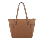 Michael Kors Charlotte 金字防刮皮革大款拉鍊托特包/焦糖色, , large