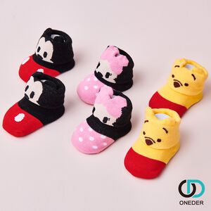 (多款)迪士尼 造型寶寶止滑襪【旺達棉品】MK-101 MN-101 WP-101