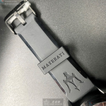 [星晴錶業]MASERATI手錶,46mm,R8871612004黑色錶面黑錶殼深黑色矽膠錶帶款, , large