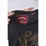 (S) superdry棉質圖案灰色短袖上衣二手衣, , large