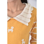 (S) ring棉質小狗黃色長袖上衣二手衣, , large