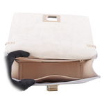 FURLA 1927 拱門轉釦小款翻蓋鏈帶二用包/淺藍色, , large