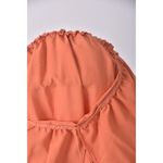 (S) 【安于晴Charlene私服】質感掛脖露背橘色洋裝二手衣, , large