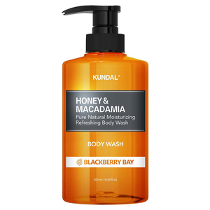 [巨林生化科技]【KUNDAL昆黛爾】HONEY&MACADAMIA Pure Natural Moisturizing Refreshing Body Wash 500ml(BLACKBERRY BAY)