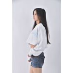 (S) 10323丹寧牛仔水鑽刷毛y2k藍色短褲二手衣, , large